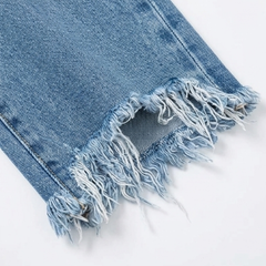 Women's cropped straight leg jeans, additional view.