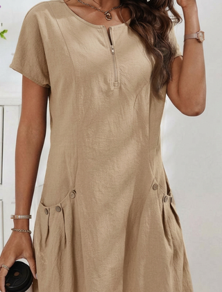 Lina midi dress in beige