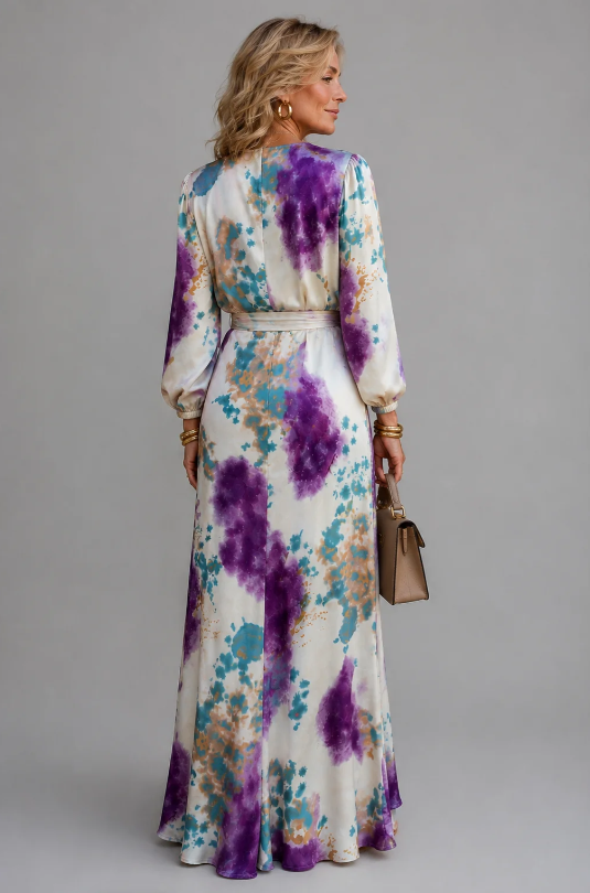 Marlene | V-Neck Midi Wrap Dress with Belt