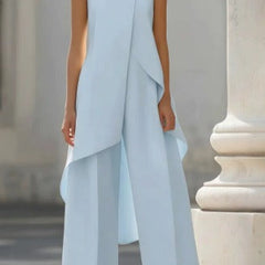 Catalina comfortable wide-leg jumpsuit in blue