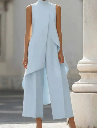 Catalina comfortable wide-leg jumpsuit in blue