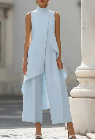 Catalina comfortable wide-leg jumpsuit in blue