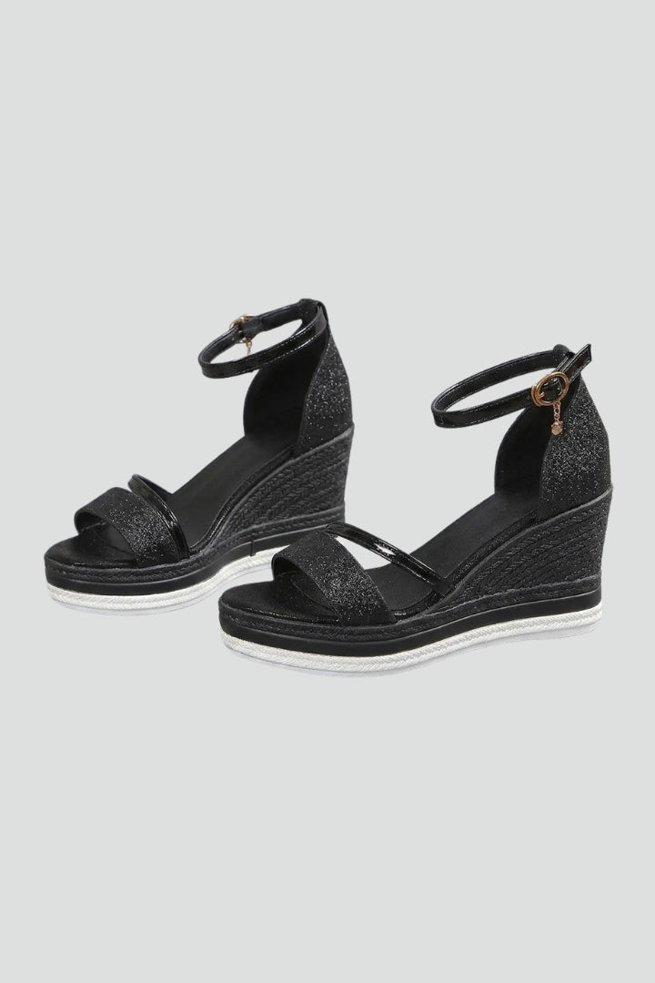 Women's slip-on sandals with a cushioned footbed and low platform sole