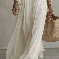 Celeste ivory maxi dress full length