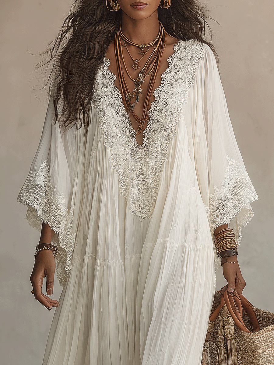 Celeste dress natural vertical pleats detail