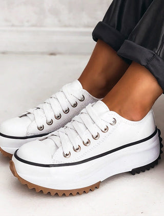 Bettina platform shoes in White