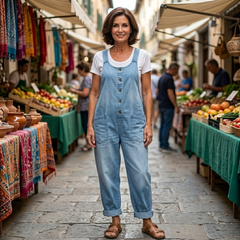 Saylor Vintage Washed Denim Overalls