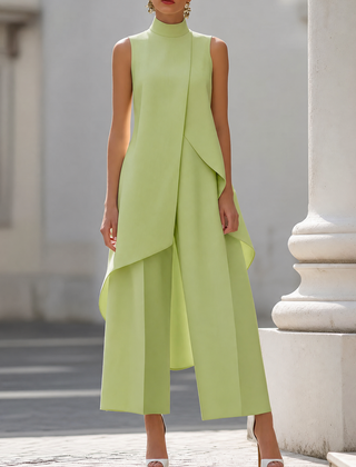 Catalina comfortable wide-leg jumpsuit in sage green