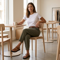 Women's tailored utility pants styled outfit, view 4